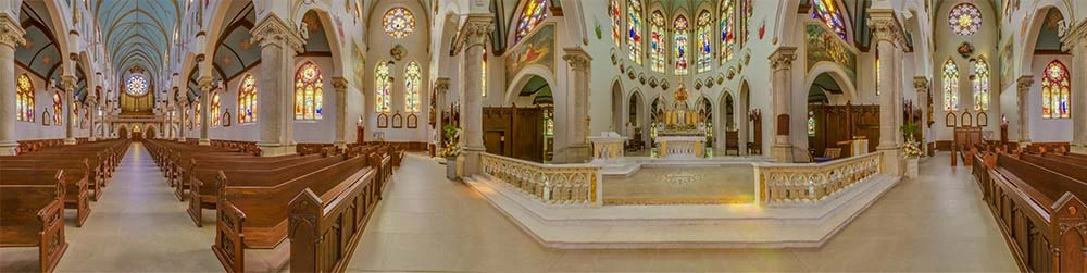 Church of Our Lady in Guelph Ontario 360 Degree Virtual Tour. Spherical Panorama Interior